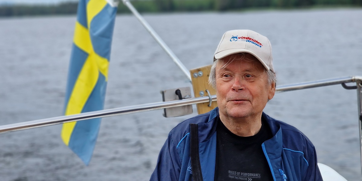 Göran Magnusson på båten Älvkungen