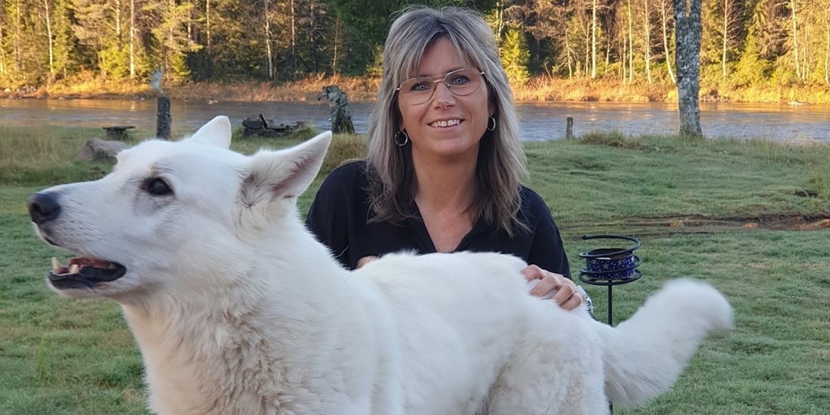 Gaby Keller med hund