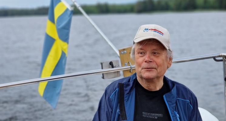 Göran Magnusson på båten Älvkungen